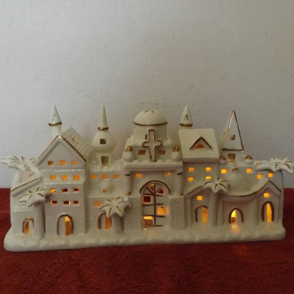 Vintage Town of Bethlehem Nativity Scene Ivory Set JC Penney 12 Pc - Picture 5 of 14